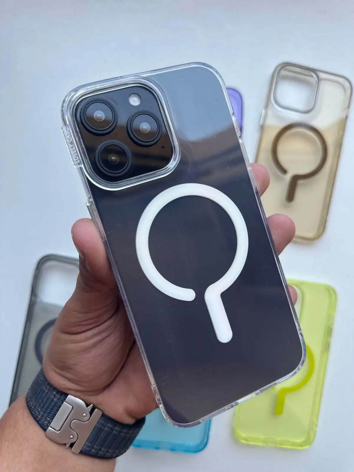 Transparent MagSafe case colors