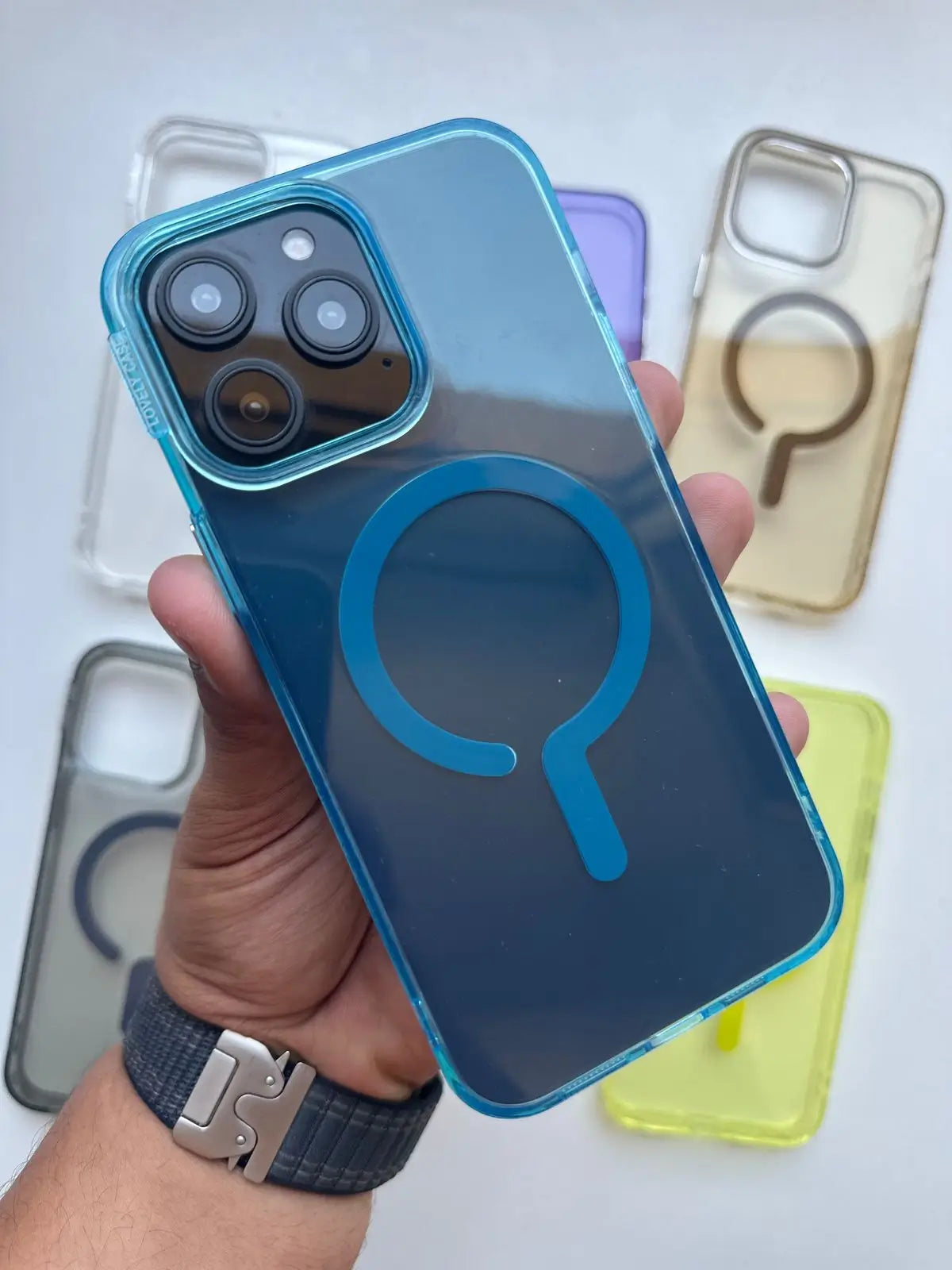 Transparent MagSafe case colors