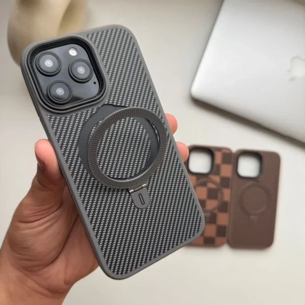Premium Carbon MagSafe Case with Kickstand Ring - Image 5
