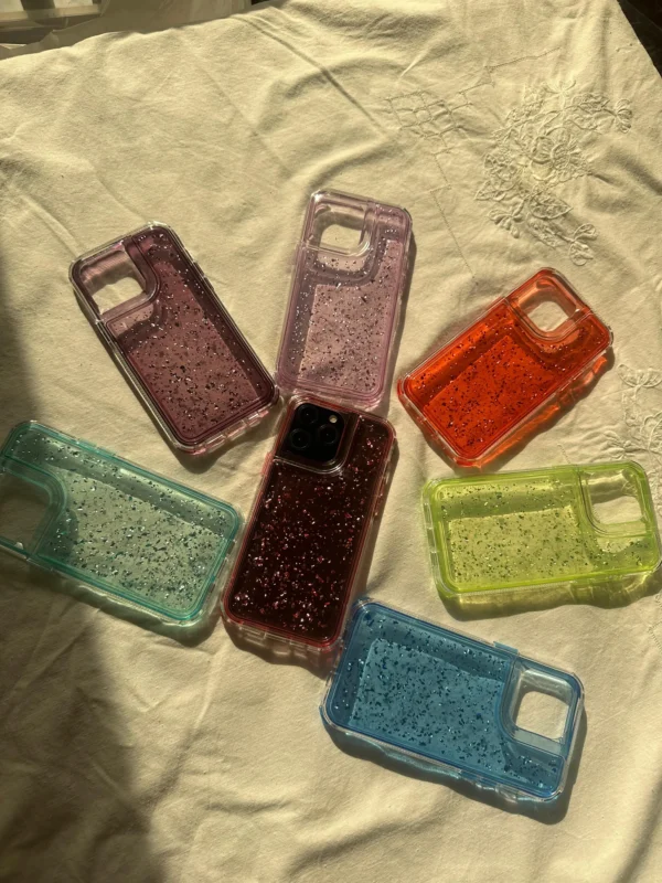 Transparent Glitter case