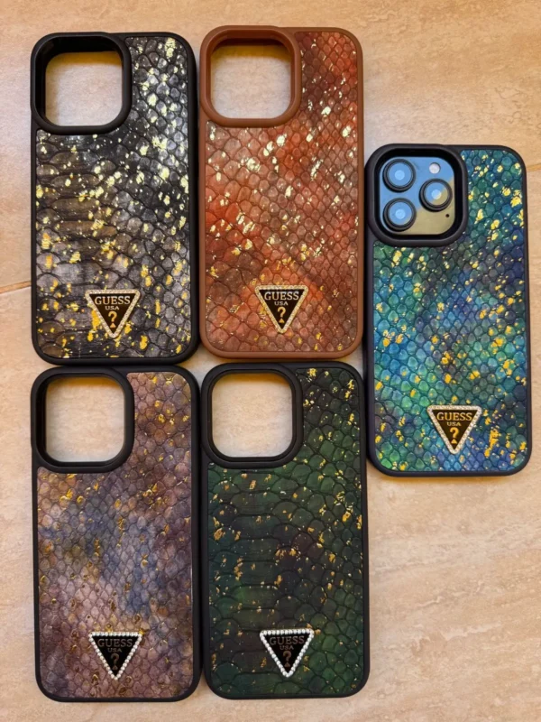 Leather snake skin case